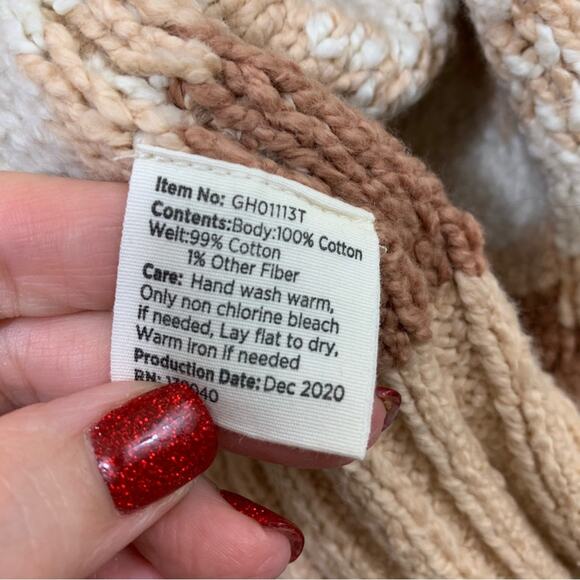 Good Hart by Matilda Jane Duval Knit Tan/Cream Open Cardigan - Picture 6 of 10